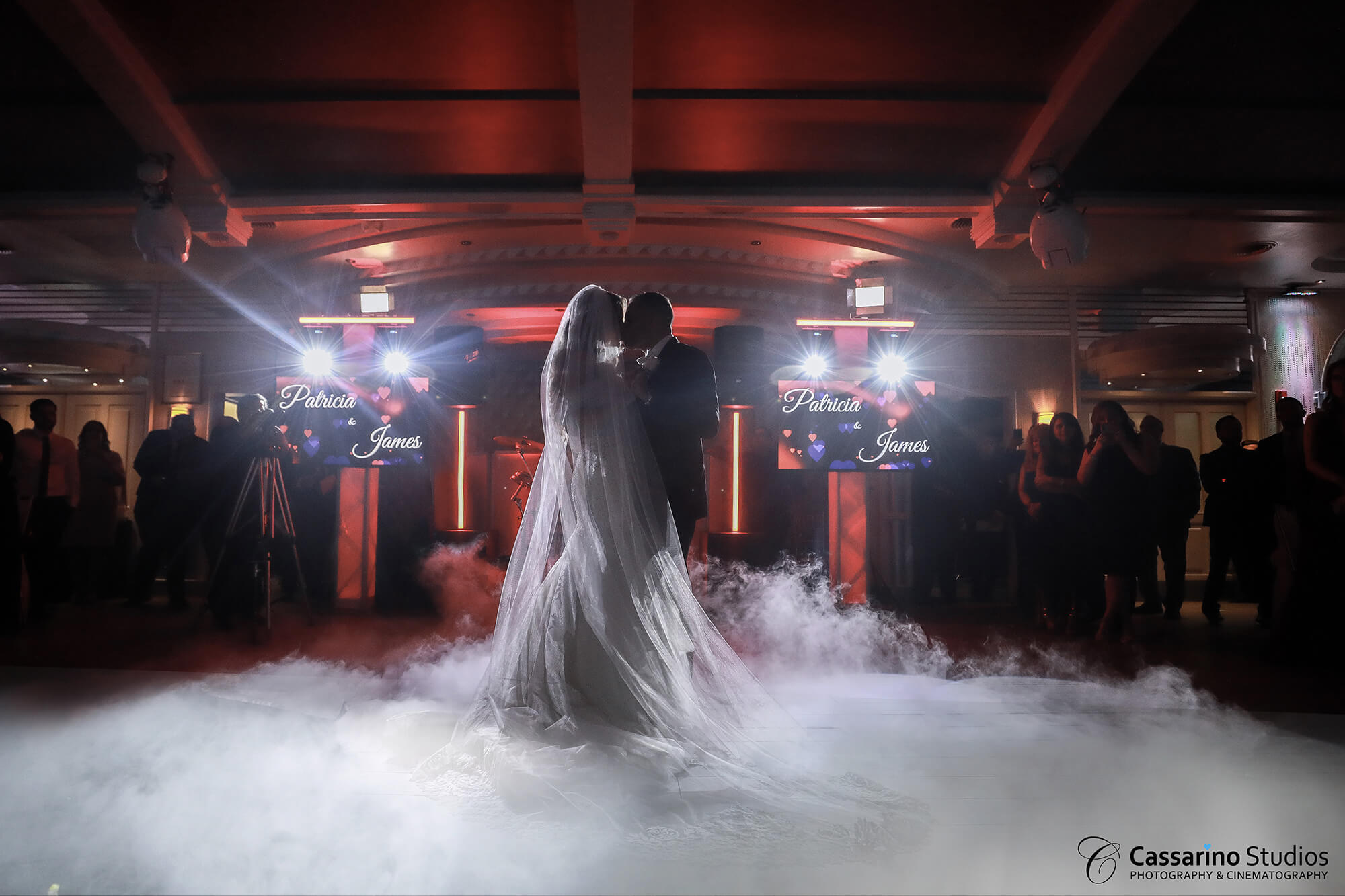 Normandy Ballroom Couple dancing with decorative smoke at their feet