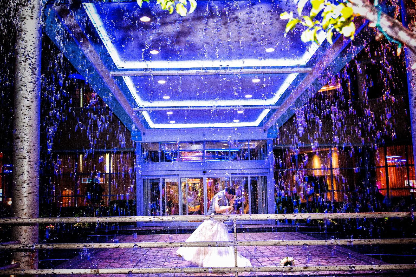 Chateau Briand Wedding Dance Floor Lit Up